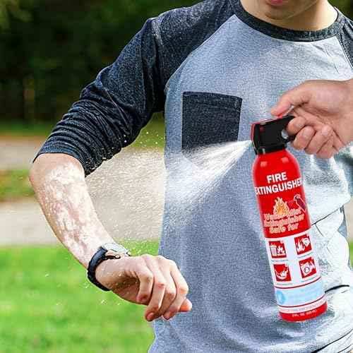 4 Pack Fire Extinguisher for Home, Kitchen, Car, and Grill,Ompact Water-Based A, B, C, K Extinguisher with Portable Non-Toxic Prevent Re-Ignition Easy Clean