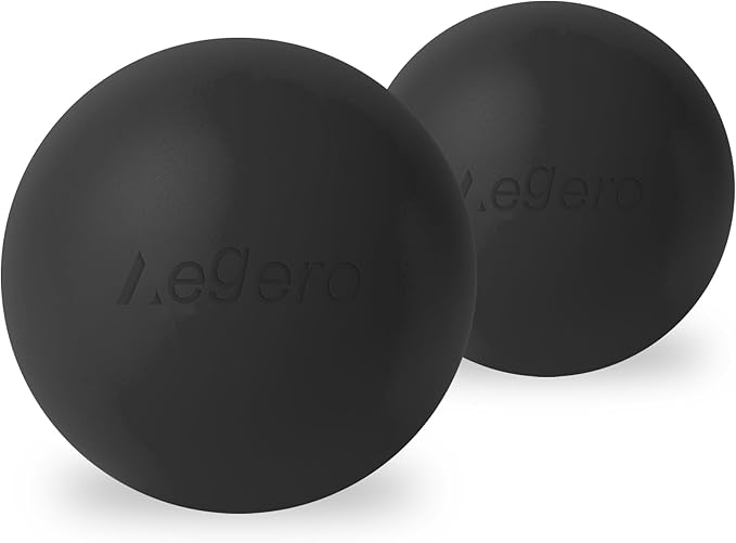 Massage Lacrosse Balls for Myofascial Release,Yoga Deep Tissue Massage,Trigger Point Therapy and Foot Plantar Fasciitis,Muscle Soreness Massager Ball (2Pack,Black)