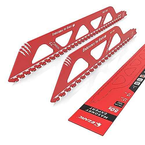 EZARC Demolition Masonry Reciprocating Saw Blades 12 Inch/18 Inch, Carbide Sawzall Blades for Cutting Aerated Concrete and Hollow Brick, 2-Pack