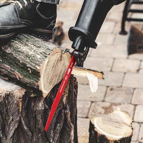 Gisafai 50 Pcs 6/12 Tpi Reciprocating Saw Blades Bi Metal Wood Cutting with Storage Case Pruner for Embedded PVC Pallets Longer Life and Faster Speed (9 Inch,6/12 Tpi)