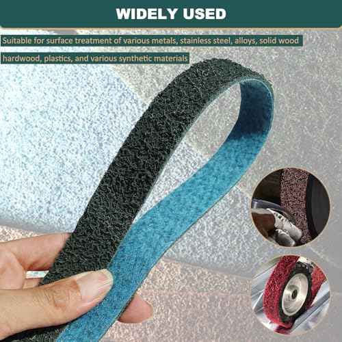 3 Pack 1 X 30 Inch Coarse, Medium, and Fine Grits Assortment Non Woven Surface Conditioning Sanding Belts for Knife Makers and Metal Fabricators Profession Sander Belt