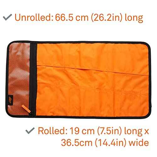 Slice 10478 Tool Roll Up Organizer, Reinforced Stitching, Fits 16 Tools, 1 Pack