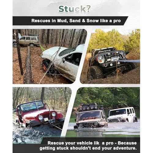 NIXFACE Offroad Recovery Kit - 10-Ton Snatch Block Pulley, 3" x8'Tree Saver (36,000lbs), Two 3/4" D-Ring Shackles with Portable Storage Bag Essential Tool Equipment for Recover Stuck Vehicle