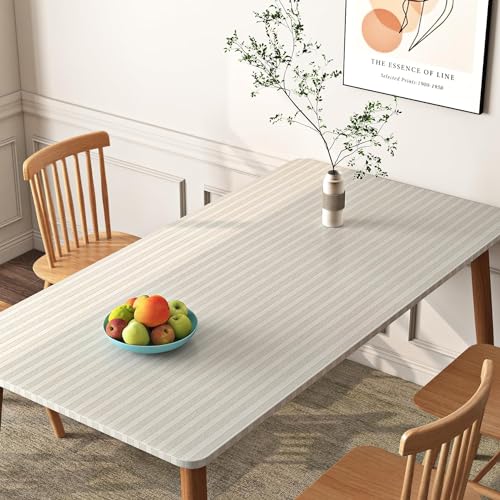 Livelynine Striped Wallpaper Peel and Stick Bedroom Cream Tan and White Stripe Wall Paper for Bathroom Waterproof Contact Paper for Countertops Table Desk Cover Kitchen Cabinet Vinyl Wrap 15.8x78.8