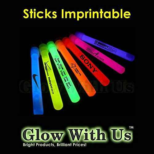 Glow Sticks Bulk Wholesale, 50 4¡± White Glow Stick Light Sticks. Bright Color, Kids Love Them! Glow 8-12 Hrs, 2-Year Shelf Life, Sturdy Packaging, GlowWithUs Brand