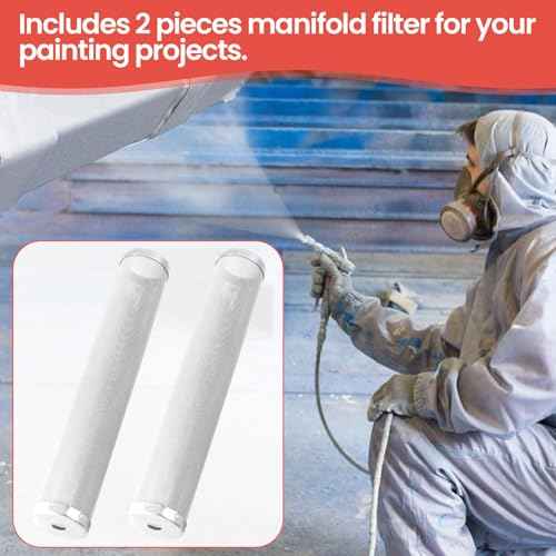 2pcs Fluid Manifold Filter, #730-067 60 Mesh Manifold Filter, Stainless Steel Parts Compatible with Most Airless Paint Sprayer- Silver