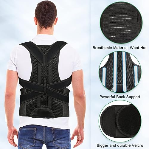 Back Brace Posture Corrector for Women Men -Adjustable and Breathable Support Scoliosis for Waist - Improve Back Posture for Body Correction and Lumbar Support S(24"-29")