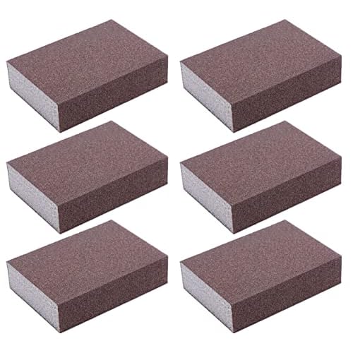 150# Grit Sponge Emery Cloth Sandpaper Blocks Buffing Diamond Polishing Pads Hand Sanding Tool 6pcs
