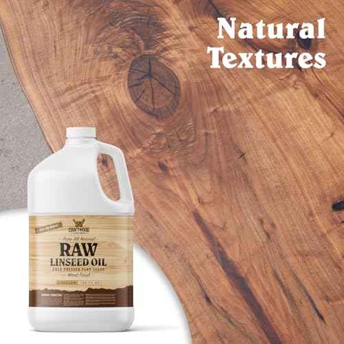 Raw Linseed Oil - 1 Gallon - Wood Restoring Finish for Indoors and Outdoors
