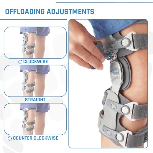 Game Changer Unloader Knee Brace with Undersleeve - Lightweight OA Support for Arthritis & Pain Relief - Low Profile Design for Comfort Fit (Large/X-Large, Right)