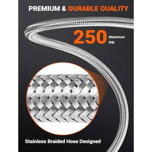 Quick Air Release Extention Replacement Hose for Portable Air Compressor, 1/4'' Thread Only Applicable to Certain Battery-Powered Portable Air Pumps. (24''/60cm)