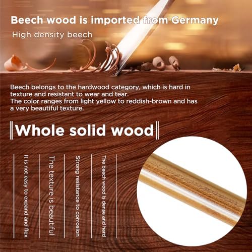 GUYUE Handmade Wooden Walking Cane for Men and Women Ergonomic Wood Cane for Seniors Better Rubber Tips - 37 Inches