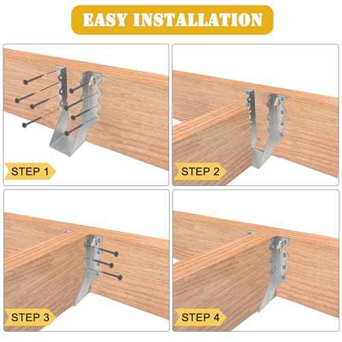 [50 Pack] 2x6 Joist Hanger, 18 Gauge LU28 Galvanizing Face Mount Joist Hangers, Wood Hurricane Ties, Rafters Tie