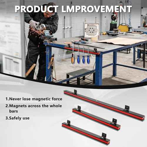 RAMATA Extremely Heavy-Duty Magnetic Tool Holder 13" Magnetic Tool Holders Professional Tool Bars/Strips Replaces # 21300 21400