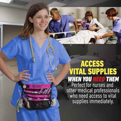 Kangapak Nurse Fanny Pack Multi Compartment Waist Organizer Tool Bag for Students, Practitioners & Medical Professionals