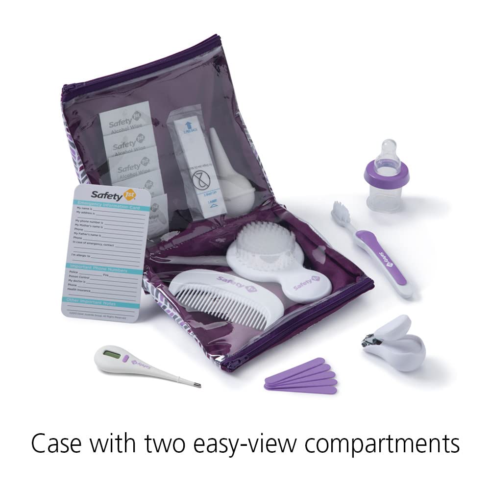 Safety 1st Deluxe Baby Healthcare and Grooming Kit, Pyramids Grape Juice, Newborn Baby Essentials, One Size, 24 Pieces