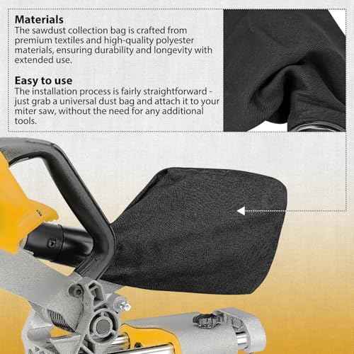 Replacement Dust Bag for DeWalt Miter Saw Replaces for 147734-06 14773406 Fits for DE7088 DW682K DW703 DW705 DW708 EZ7088 DW017 DW712 D27111