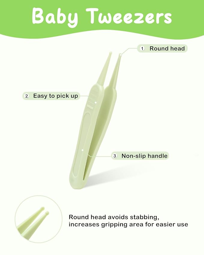 babygoal Baby Nail Flie Care Kit - 4-Piece Gentle Nail Trimmer & File Set with Safety Stopper | Painless Clipping for Newborns & Infants | Portable Case (Green) ZJCT02-B