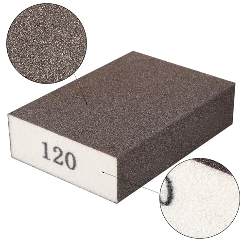 6Pcs Sanding Sponge 220 Grit Sanding Block Washable and Reusable for Wood, Metal, Wall Polish