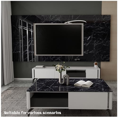 Black Marble Peel and Stick Wallpaper Black Marble Contact Paper Self-Adhesive and Removable Vinyl Wallpaper Waterproof Contact Paper for Cabinets Countertops Wall Covering 11.8"x78.7"