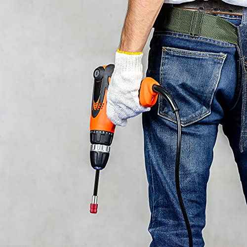 Honoson 6 Pieces Drill Bit Extension Magnetic Screwdriver Bit Holder Impact Driver Set Bar Socket Chuck Adapter 1/4 Inch Hex Shank Power for Screws Nuts Drill