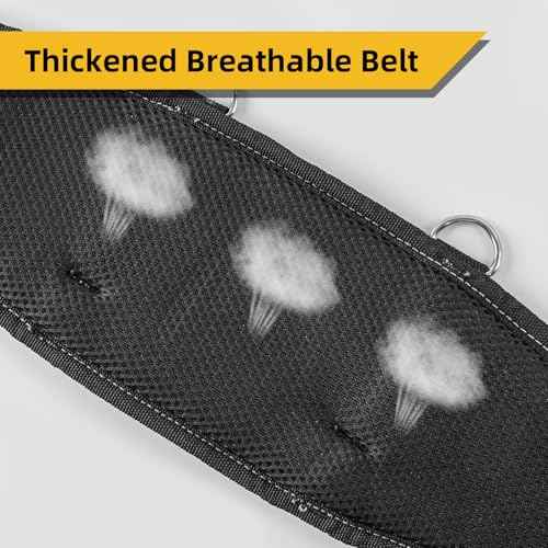 DELI Tool Belt,22 Pockets Tool Belts for Men, Utility Belt Heavy Duty Carpenter, Construction, DIY'er, Electrician, Double Layer Thickened Polyester Pouch with Waterproof Coating