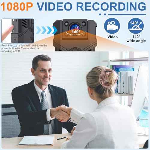 WOTCHA Mini Body Camera 1080P, Body Cam with Motion Detection, Pocket Camera with Auto Night Vision, 64G Wearable Camcorder for Security, Pets, Outdoor Sports, Travel