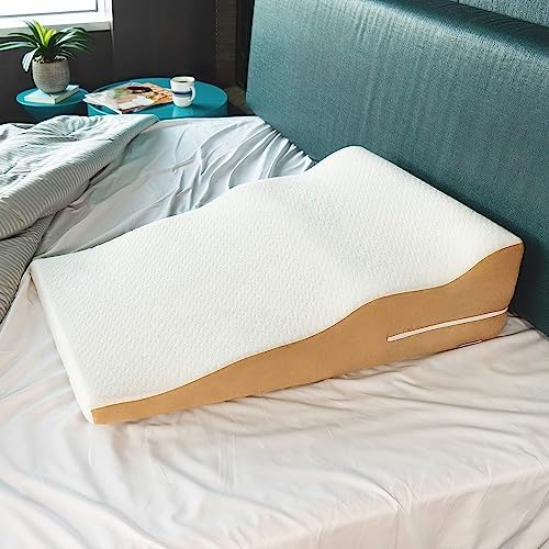 Avana Contoured Bed Wedge 30" Support Pillow with Gel-Infused Memory Foam and Cooling Tencel Cover