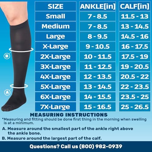 Made in USA - T.E.D. Anti Embolism Compression Socks for Women and Men 15-20mmHg