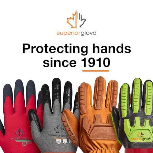 Superior Glove Endura Cut and Water Resistant Leather Work Gloves for Men & Women ? 378GOBKL Large (Pack of 1 Pair)