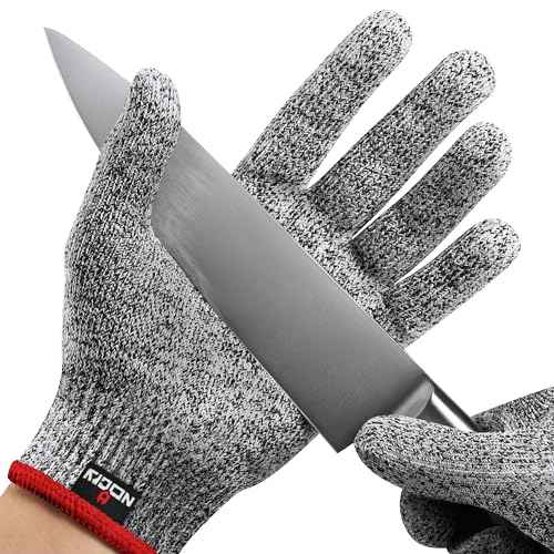 NoCry Premium Cut Resistant Gloves Food Grade ? Level 5 Protection; Ambidextrous; Machine Washable; Superior Comfort and Dexterity; Lightweight ? Perfect Cutting Gloves or Mandolin Glove