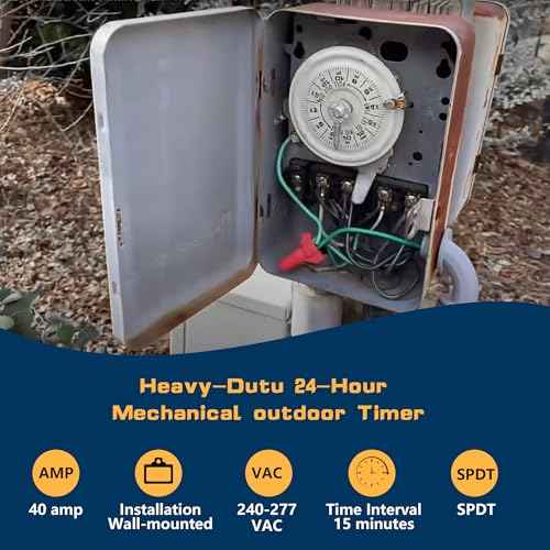 T104M Electromechanical Timer Switch Versatile Scheduling Manual Override,1-12 Cycles Per Day