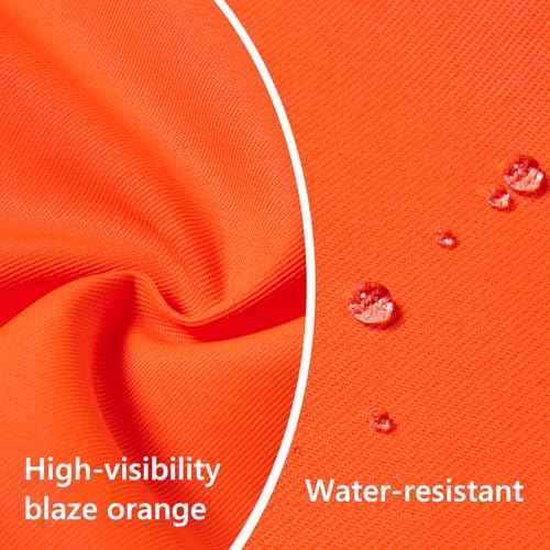 BASSDASH Blaze Orange Hunting Safety Vest & Baseball Hat Unisex Highly Visible Water Resistant Quick Dry for Fishing Hiking