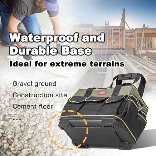 Tote Bag Organizer - 15 Inch Electrical & HVAC Tool Caddy, Tool Bags for Electricians & Maintenance Professionals