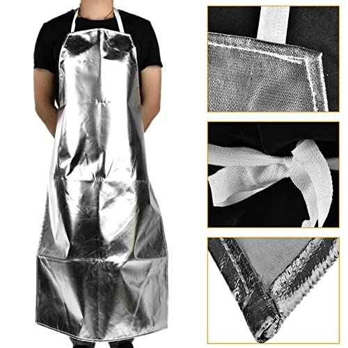 1000¡Æc Heat Resistants Welding Apron, 37.4x27.6in Chemical Resistants Aprons, Chemical Apron Suitable for Metal and Glass Manufacturing and Foundry Industry