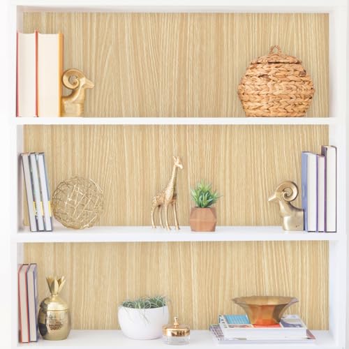 Maple Wood Grain Peel and Stick Contact Paper 17.7¡± x 197¡± Removable Self-Adhesive Decorative Wood Wallpaper Waterproof Vinyl for Walls Kitchen Furniture Cabinets Countertop Crafts