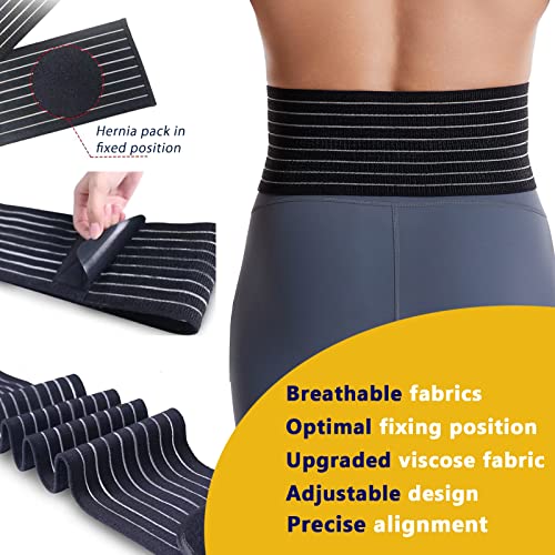 Umbilical Hernia Belt for Men and Women - Abdominal Support Binder with Compression Pad - Navel Ventral Epigastric Incisional and Belly Button Hernias Surgery Prevention Aid
