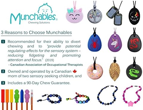 Munchables Cat Chew Necklace – Chewy Sensory Jewelry (Purple)