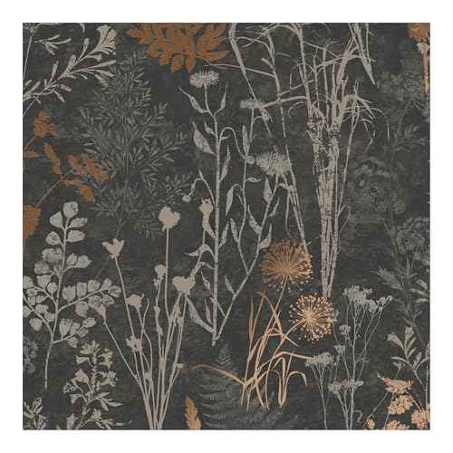 Superfresco Easy Organics Black and Copper Wallpaper