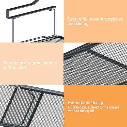YOLOPARK Under Shelf Organizer, Extendable Under Shelf Storage for Pantry Cabinet, Laundry Room, Shoe Bench, Closet