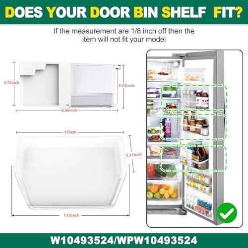 Upgraded WPW10493524 Refrigerator Door Bin Replacement, Compatible With Whirlpool Refrigerator Shelf Parts W10493524 Bin Bucket WRF736SDAM13 WRF736SDAM14 WRF736SDAM11 Shelves