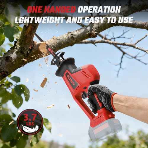 Reciprocating Saw for Milwaukee M18 Battery,Cordless Sawzall with 8 Blades,0-3000SPM Variable Speed, Cordless Reciprocating Saws for Wood/Metal/PVC Cutting(Battery Not Included)