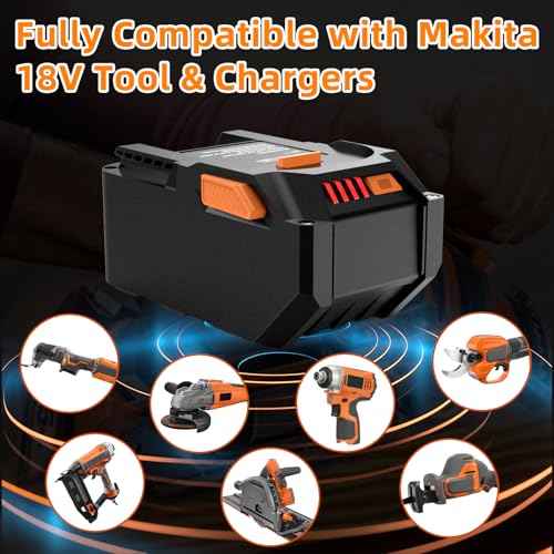 2-Pack 18V High-Capacity 6.0Ah Lithium Battery for Ridgid 18V Tools R840089 R840087 R840086 R840085 R840084 R840083 AC840085 AC840086 AC840087P