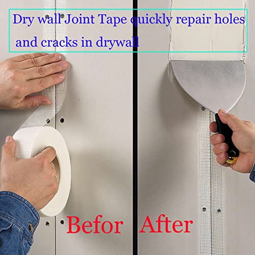 Drywall Joint Tape (4''x 115 Ft) Drywall Joint Self Adhesive Tape£¬Self-Adhesive Fiberglass Drywall Mesh Tape Heavy-Duty Self-Adhesive Fiberglass Wall Crack and Seam Patch.
