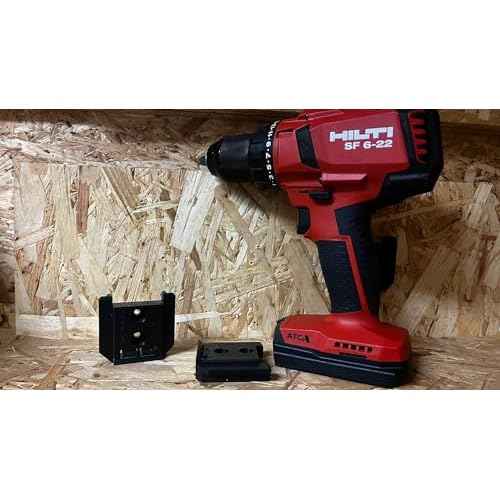 StealthMounts Tool Mounts for Hilti Nuron 22c | Tool Holders for Hilti Nuron 22v in Black | 4 Pack | Made in the United Kingdom