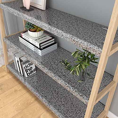 Yenhome Black Granite Contact Paper for Countertops Waterproof Granite Countertop Contact Paper Self Adhesive Marble Counter Top Covers for Kitchen Island Bathroom Cabinets Granite Wallpaper 17.7"x80"