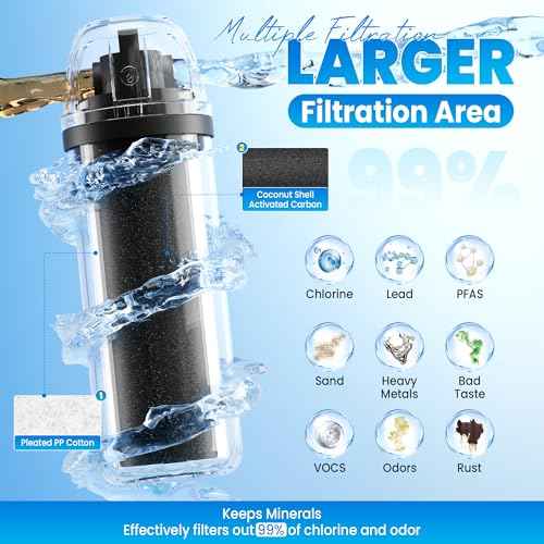 Under Sink Water Filter System, Reduces 99.99% Lead, Chlorine, Bad Taste & Odor, Under Counter Water Filter Direct Connect to Kitchen Faucet, 10000 Gallons, by DESENRUIS