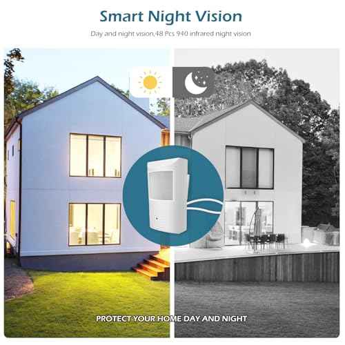 Audio 4MP(1440P) 3.7mm Lens Night Vision Mini IP 940nm Infrared IR led PIR Style P2P Indoor POE Motion Detector Security Camera for NVR/RSTP(NOT Wireless)