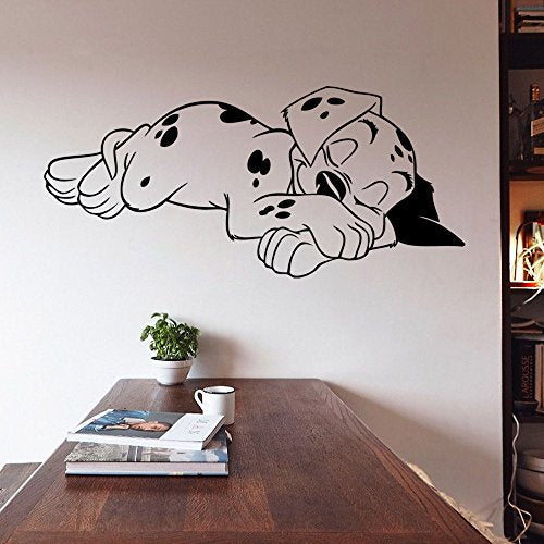 BooDecal Spotty Dog Dalmatian Cute Puppy Falling in Sweet Dream Vinyl Wall Decals Stickers for Baby Nursery Bedroom 22 x 10 inches