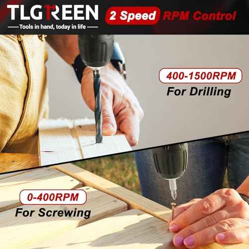 TLGREEN 138 Pcs Tool Set with 12V Cordless Drill ?Power Hand Tool Kit with Magnetic Drill Bit Set, 2-Speed Control & Fast Charging,Home Tool Kit for DIY, Repairs,Lightweight Toolbox for Men & Women